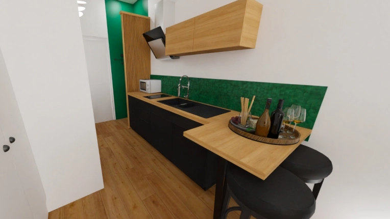 Contemporary, Flats / Apartments, Kitchen