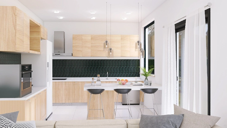Home, Contemporary, Scandinavian, Kitchen