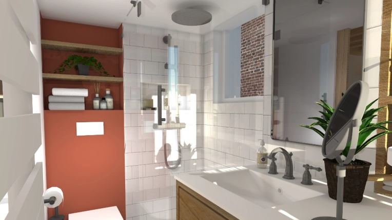 Contemporary, Scandinavian, Bathroom, Nature