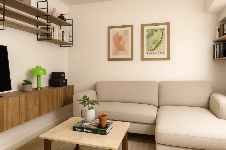 Home, Contemporary, Flats / Apartments, Living room
