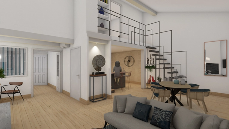 Industrial, Minimalist, Contemporary, Flats / Apartments, Kitchen, Room, Chic