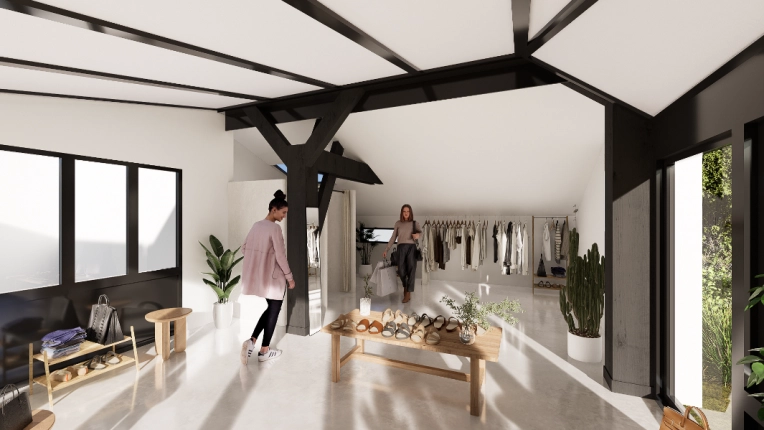 Industrial, Contemporary, Retail / store, Chic