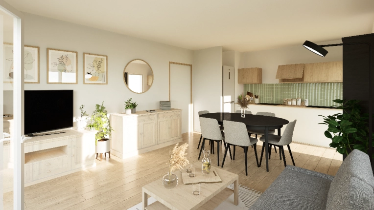 Contemporary, Scandinavian, Flats / Apartments