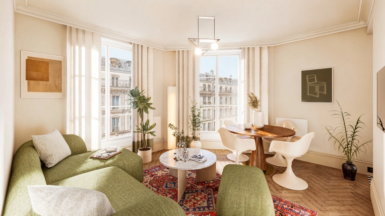 Contemporary, Chic, Living room