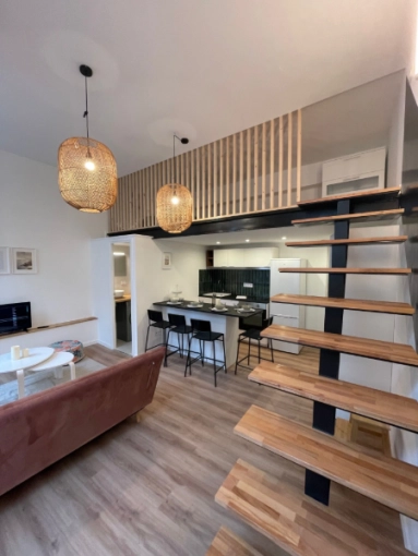 Contemporary, Flats / Apartments, Chic, Living room