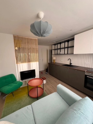 Contemporary, Flats / Apartments, Chic, Living room