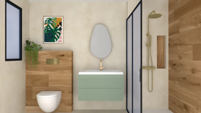 Home, Minimalist, Contemporary, Scandinavian, Flats / Apartments, Bathroom, Chic