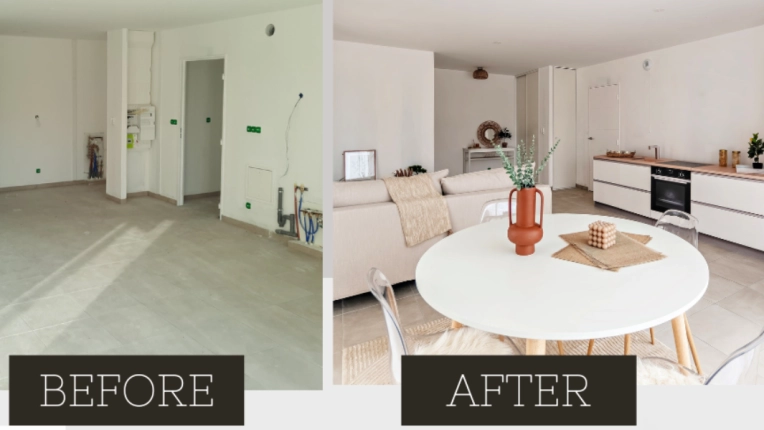 Minimalist, Flats / Apartments, Kitchen, Nature, Living room