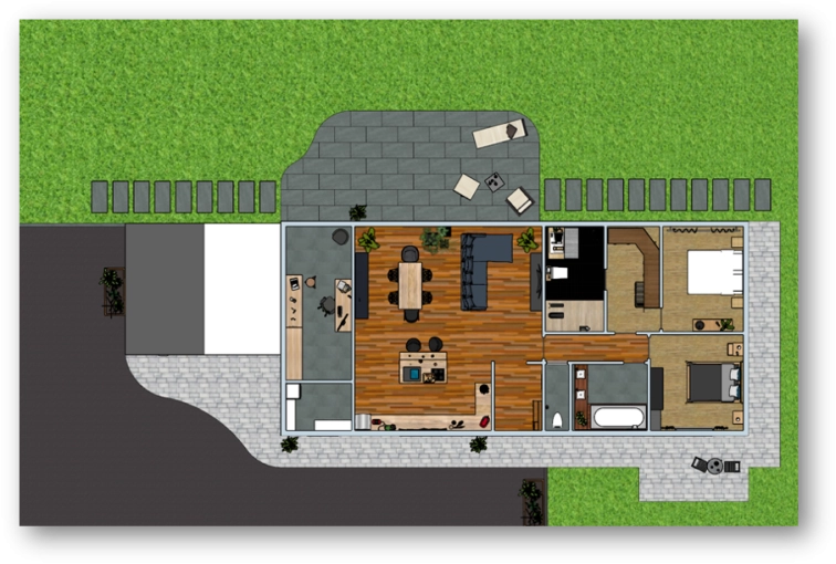 Industrial, Home, Contemporary, Flats / Apartments, Outdoor/Garden, Chic