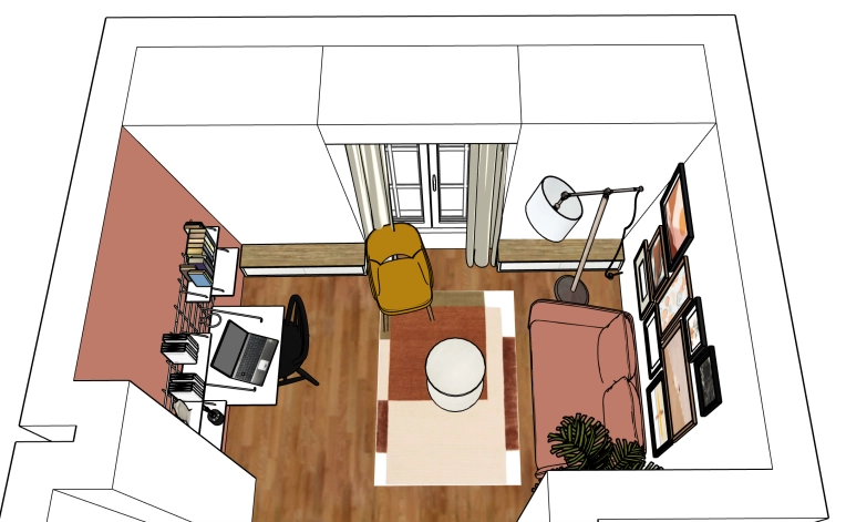 Contemporary, Chic, Living room