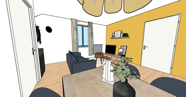 Contemporary, Living room