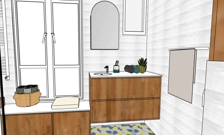 Contemporary, Bathroom, Chic, Nature