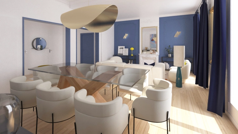 Contemporary, Flats / Apartments, Chic, Living room