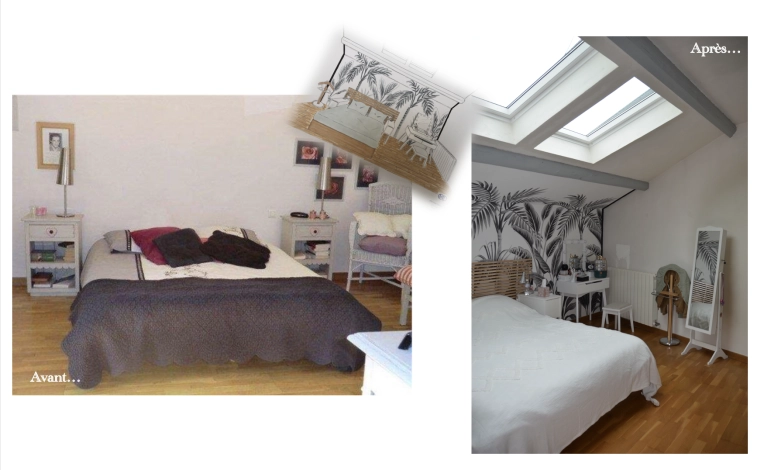 Maison individuelle, Bohème, Chambre, Chic