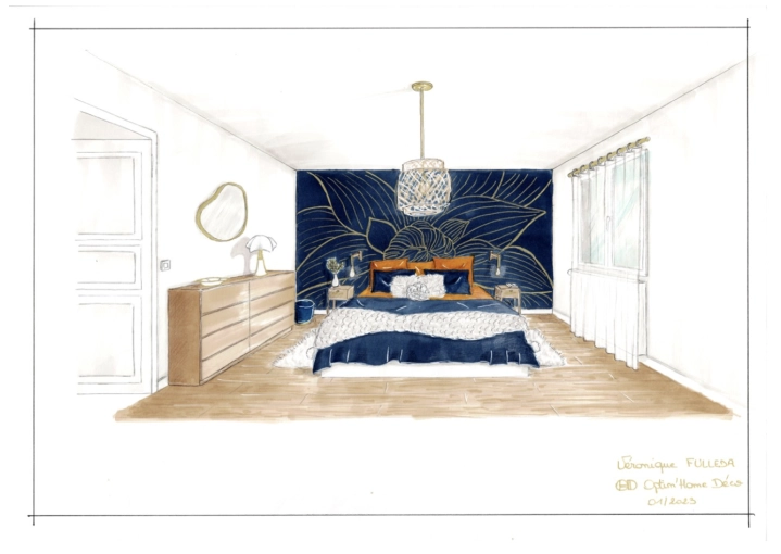 Contemporain, Appartement, Chambre, Chic