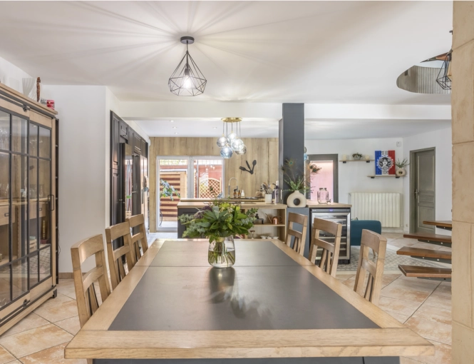 Industriel, Maison individuelle, Chic, Salon / séjour