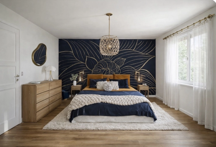 Contemporain, Appartement, Chambre, Chic