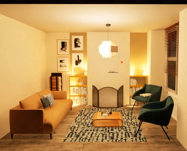 Contemporary, Flats / Apartments, Living room