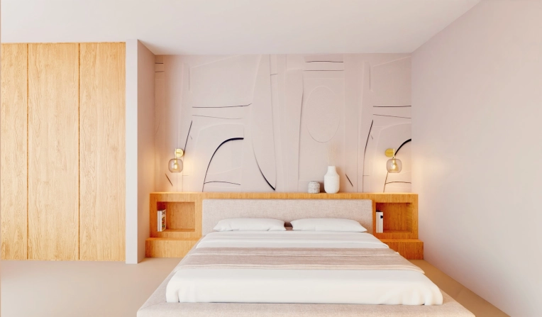 Scandinavian, Room, Full Project, Creation of exclusive furniture, 3D ambiance