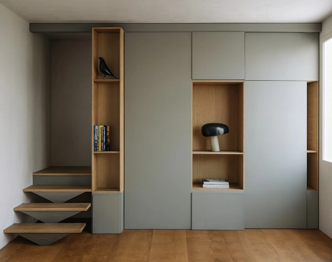 Scandinavian, Living room, Creation of exclusive furniture, 3D ambiance