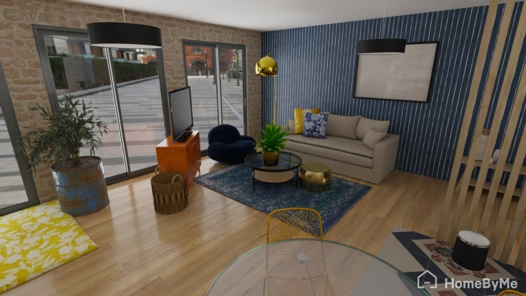 Bohème, Contemporain, Chic, Salon / séjour