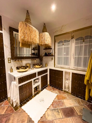 Bohemian, Bathroom, Chic