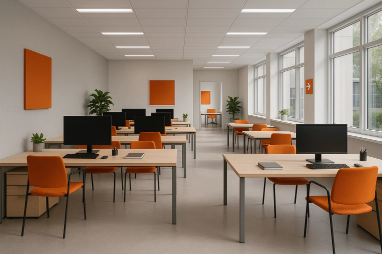 Contemporary, Office, 3D ambiance