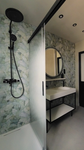 Industrial, Contemporary, Bathroom, Chic, Full Project, 3D ambiance