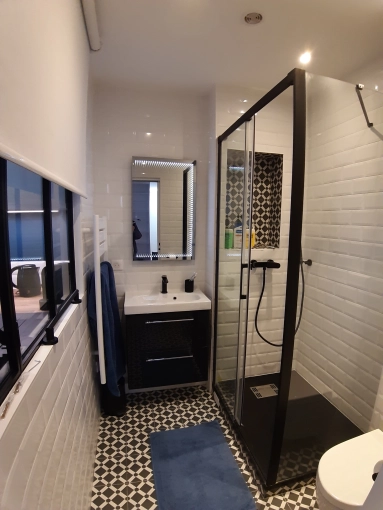 Contemporary, Bathroom, Full Project, 3D ambiance