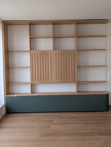 Contemporary, Chic, Living room, Full Project, Creation of exclusive furniture, 3D ambiance