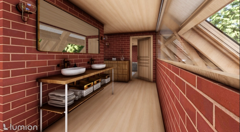 Industrial, Vintage, Bathroom