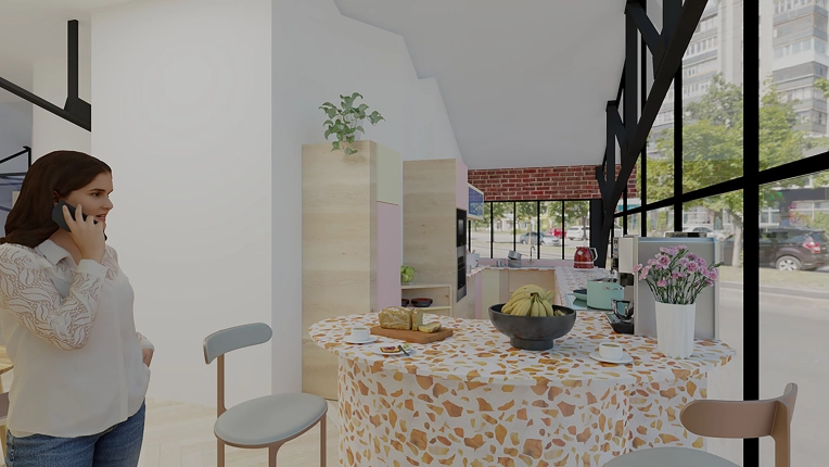 Industrial, Contemporary, Buildings Open to the Public, Flats / Apartments, Kitchen