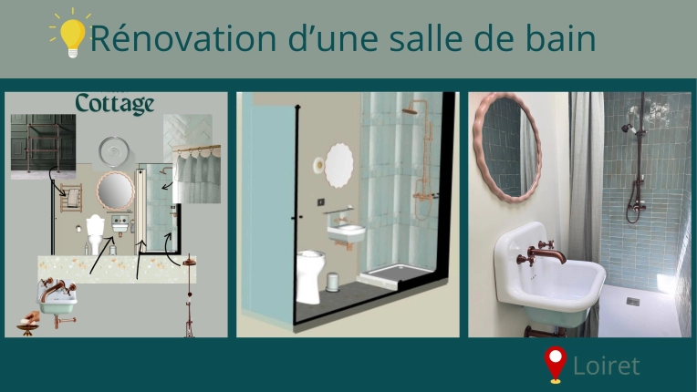 Bohemian, Vintage, Bathroom, Chic, Full Project, Coach shopping, Shopping list, 3D ambiance