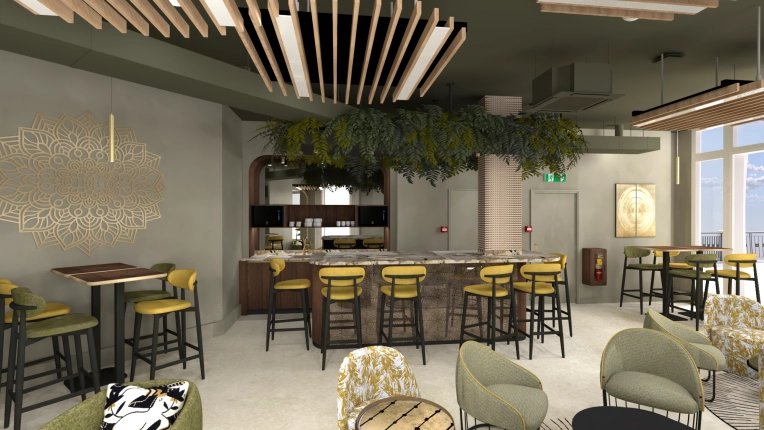 Restaurant, Chic, Nature, Consultation Visit, Creation of exclusive furniture, 3D ambiance