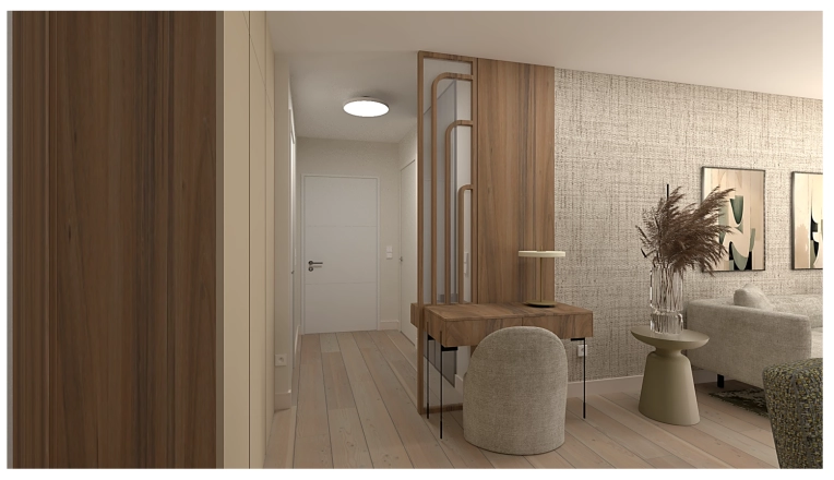 Contemporary, Chic, Living room, Consultation Visit, Full Project, Creation of exclusive furniture, Shopping list, 3D ambiance