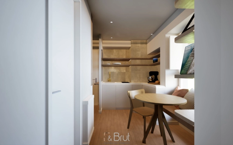 Minimalist, Scandinavian, Flats / Apartments, 3D ambiance