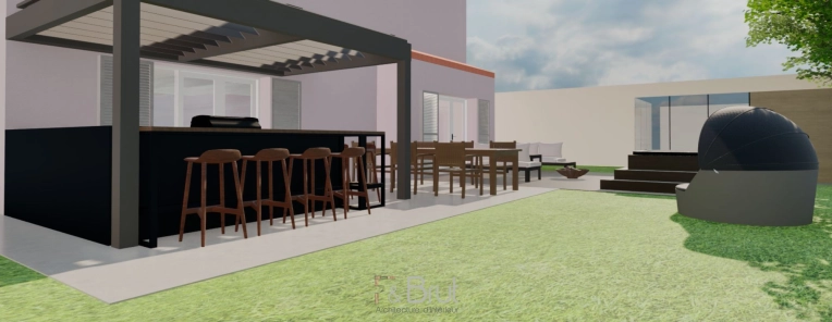 Contemporary, Kitchen, 3D ambiance