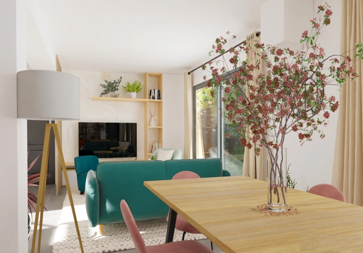 Home, Contemporary, Scandinavian, Consultation Visit, Creation of exclusive furniture, Shopping list, 3D ambiance