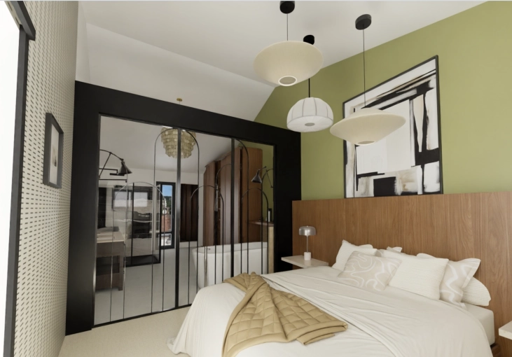 Industrial, Contemporary, Room, Chic, Consultation Visit, Full Project, Home Staging, Remote Coaching, Coach shopping, Energy renovation, Creation of exclusive furniture, Shopping list, 3D ambiance