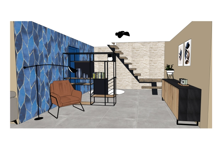 Home, Contemporary, Full Project, 3D ambiance