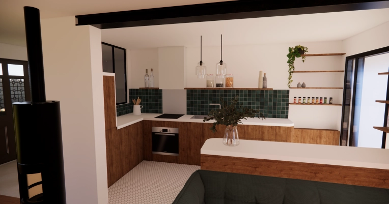 Bohème, Contemporain, Cuisine, Chic, Nature, Feng Shui, Visite conseil, Home staging, 3D d'ambiance