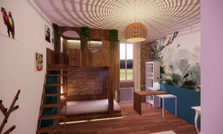 Bohème, Contemporain, Chambre, Nature, Feng Shui, Visite conseil, Projet complet, Home staging, Coach shopping, Création de meubles, Liste shopping, 3D d'ambiance