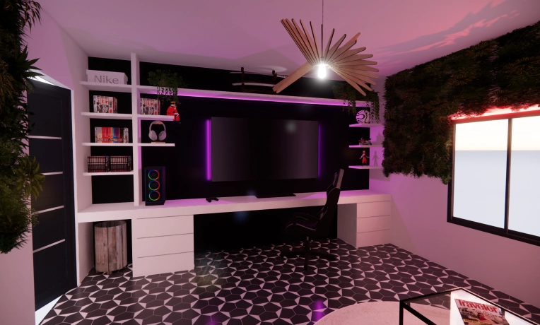 Contemporain, Chambre, Nature, Visite conseil, Home staging, Liste shopping, 3D d'ambiance