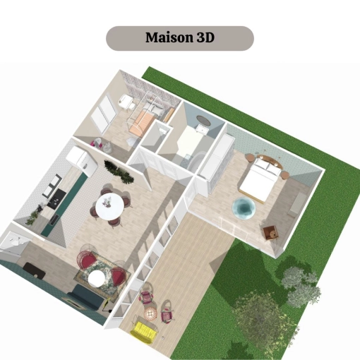 Home, Contemporary, 3D ambiance