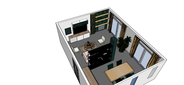 Industrial, Home, Contemporary, 3D ambiance