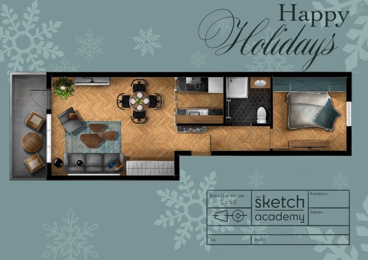 Bohemian, Contemporary, Chic, Living room, Full Project