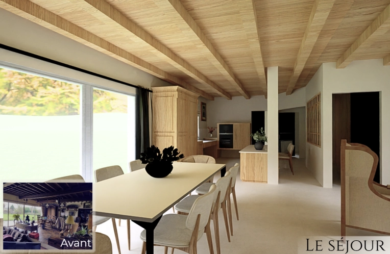 Rustic, Minimalist, Contemporary, Scandinavian, Vintage, Chic, Nature, Feng Shui, Living room, Consultation Visit, Full Project, Remote Coaching, Energy renovation, Creation of exclusive furniture, 3D ambiance