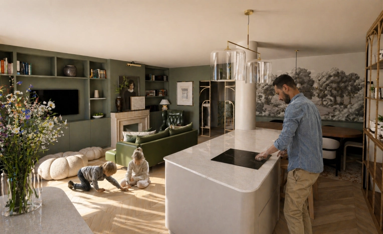 Rustic, Bohemian, Contemporary, Vintage, Kitchen, Chic, Nature, Feng Shui, Living room, Dining room, Consultation Visit, Full Project, Renovation