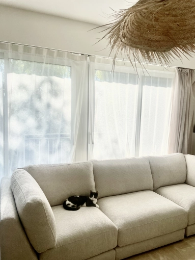 Minimalist, Scandinavian, Chic, Living room, Full Project