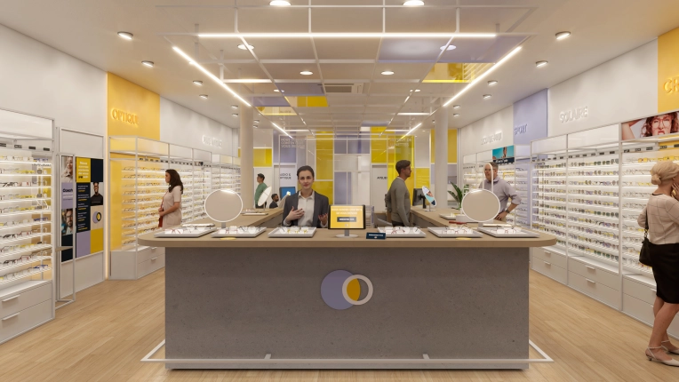 Contemporary, Retail / store, Full Project, Coach shopping, 3D ambiance, Plan